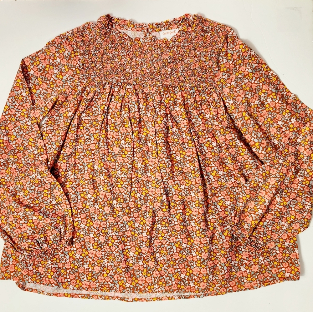 Cat & Jack Multicolor Floral Top Size: 14/16